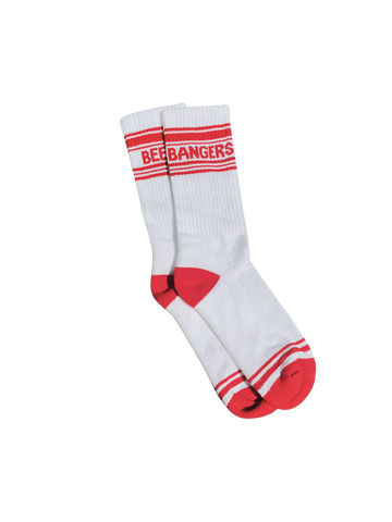 BANGER'S & BEER CREW SOCKS (red & white)
