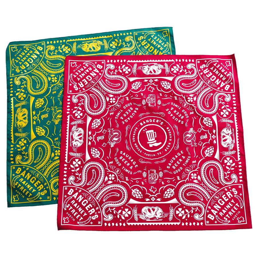 小物 GRINDLODGE FLAGDEATH BANDANA SPC BANGER'S BANDANA – Banger's Sausage House & Beer Garden